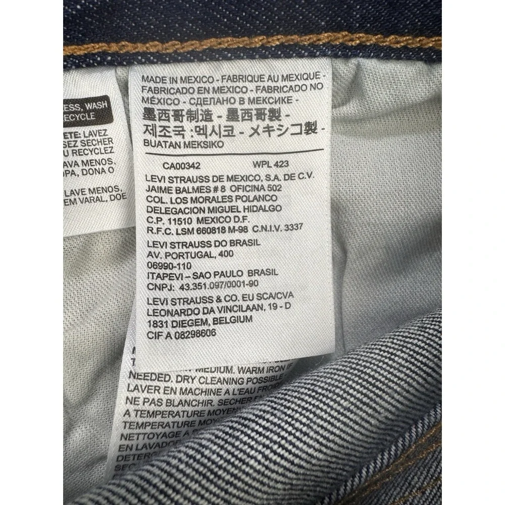 Levis 501 Jeans Men 44x30 Big Blue Straight Leg Button Fly Distressed Denim NWT